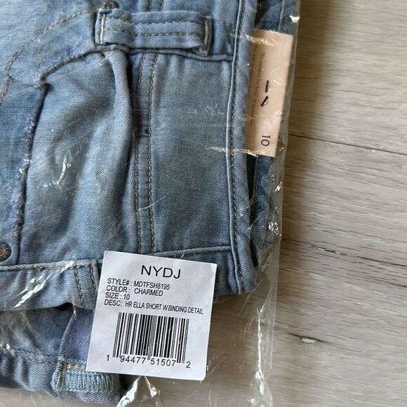 NYDJ Higher Rise Lightweight Denim Ella Shorts- Charmed 10 NWT IN PKG - Picture 6 of 7